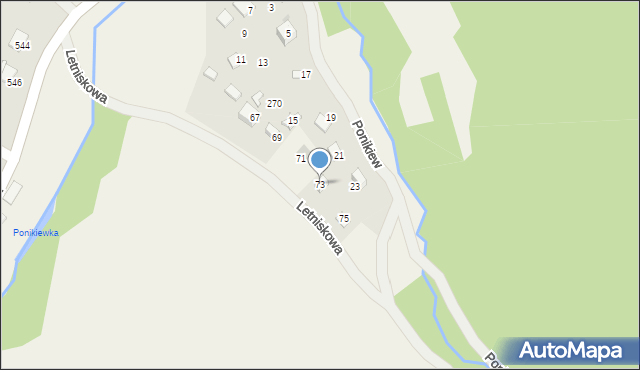 Ponikiew, Ponikiew, 267, mapa Ponikiew