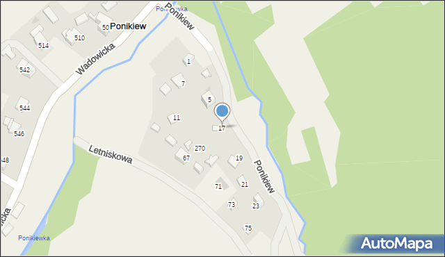 Ponikiew, Ponikiew, 269, mapa Ponikiew