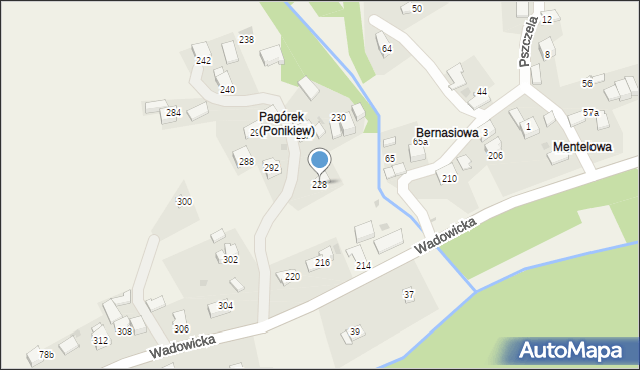 Ponikiew, Ponikiew, 66A, mapa Ponikiew