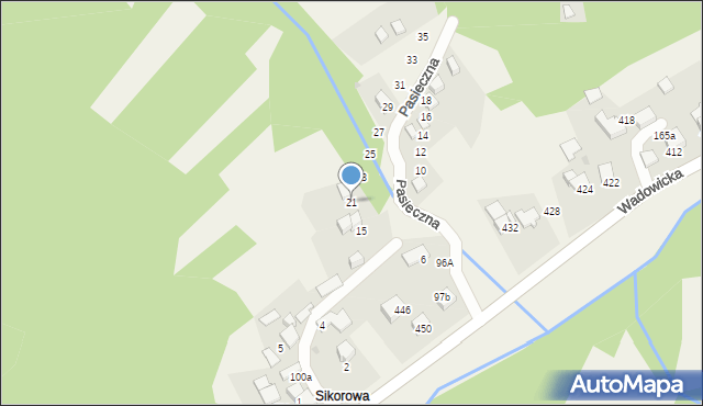 Ponikiew, Ponikiew, 99a, mapa Ponikiew