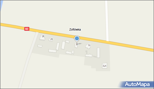 Ponikiew Duża, Ponikiew Duża, 30, mapa Ponikiew Duża