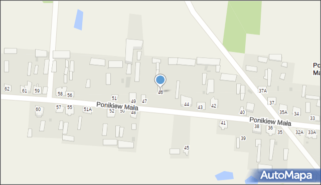 Ponikiew Mała, Ponikiew Mała, 46, mapa Ponikiew Mała