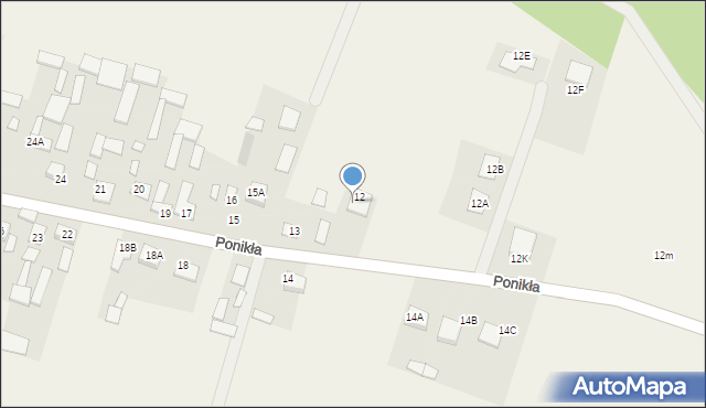 Ponikła, Ponikła, 13D, mapa Ponikła