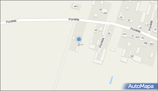 Ponikła, Ponikła, 47, mapa Ponikła