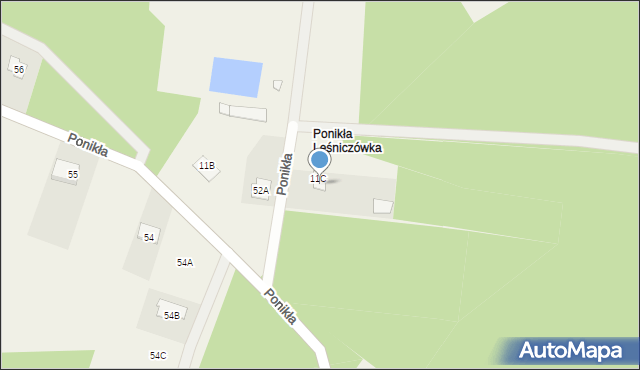 Ponikła, Ponikła, 53, mapa Ponikła