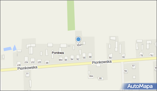 Ponikwa, Ponikwa, 92A, mapa Ponikwa