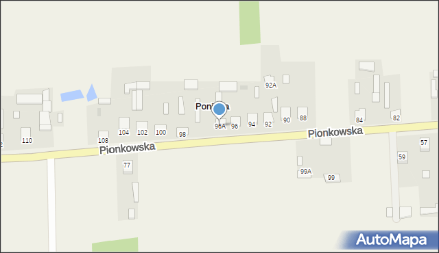 Ponikwa, Ponikwa, 96A, mapa Ponikwa