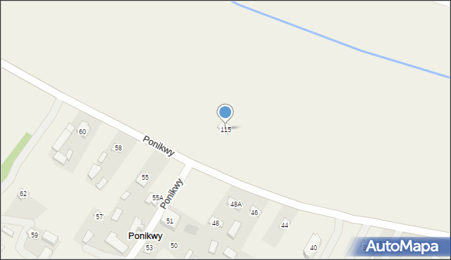 Ponikwy, Ponikwy, 115, mapa Ponikwy