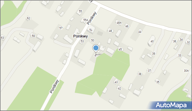 Ponikwy, Ponikwy, 47, mapa Ponikwy