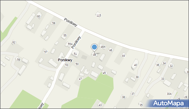 Ponikwy, Ponikwy, 48, mapa Ponikwy