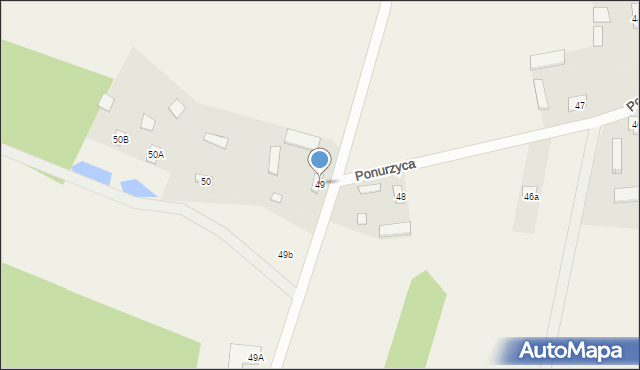 Ponurzyca, Ponurzyca, 49, mapa Ponurzyca