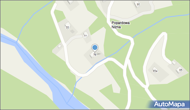 Popardowa, Popardowa, 76, mapa Popardowa