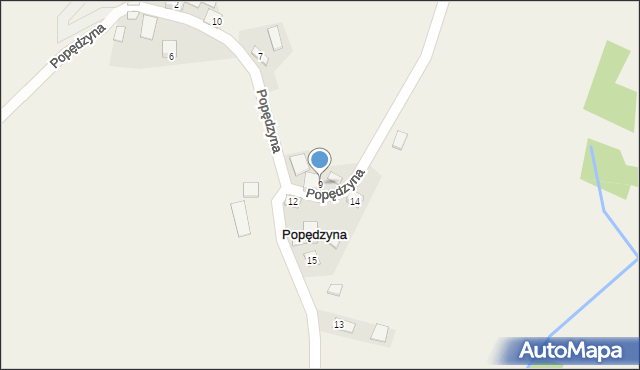 Popędzyna, Popędzyna, 9, mapa Popędzyna