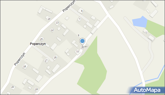 Poperczyn, Poperczyn, 10, mapa Poperczyn