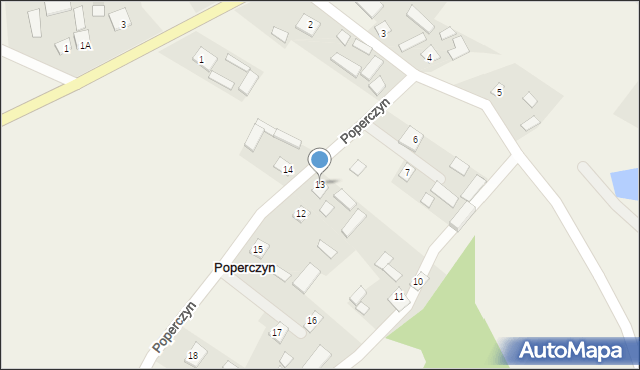 Poperczyn, Poperczyn, 13, mapa Poperczyn