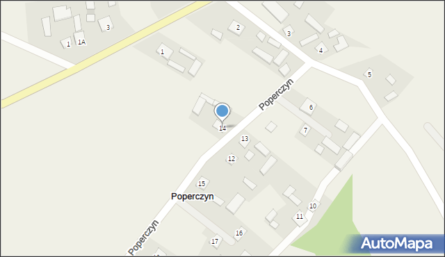 Poperczyn, Poperczyn, 14, mapa Poperczyn