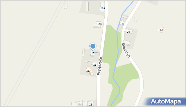 Popęszyce, Popęszyce, 17, mapa Popęszyce