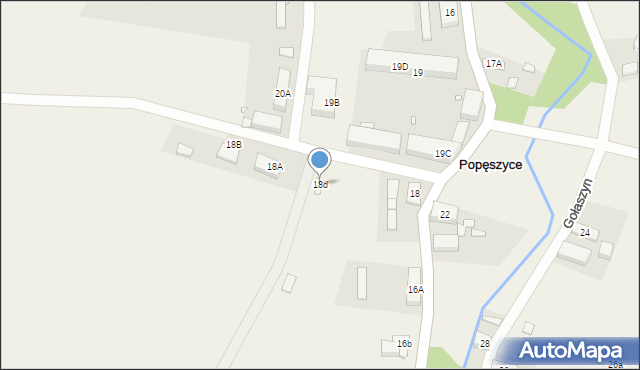 Popęszyce, Popęszyce, 18d, mapa Popęszyce