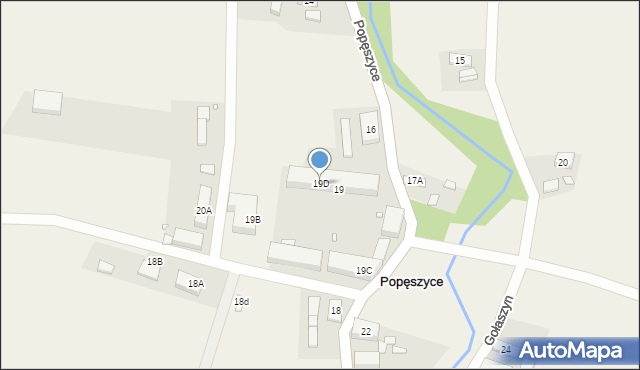 Popęszyce, Popęszyce, 19D, mapa Popęszyce