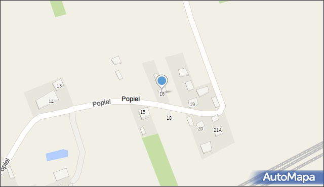 Popiel, Popiel, 16, mapa Popiel