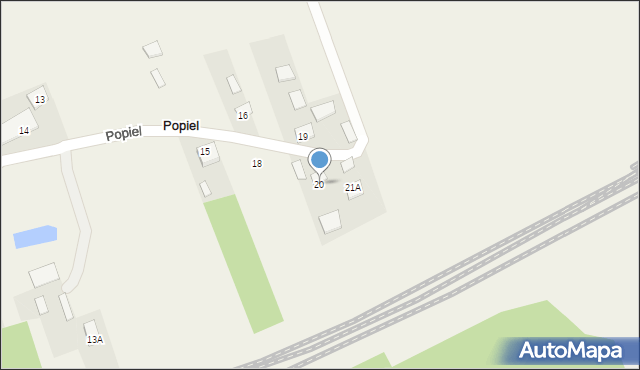 Popiel, Popiel, 20, mapa Popiel