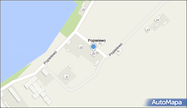 Popielewo, Popielewo, 11, mapa Popielewo