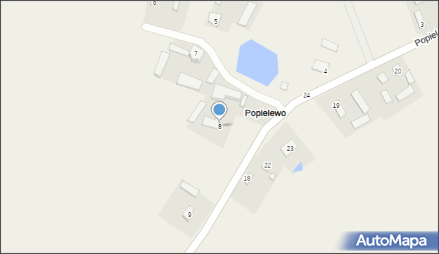 Popielewo, Popielewo, 8, mapa Popielewo