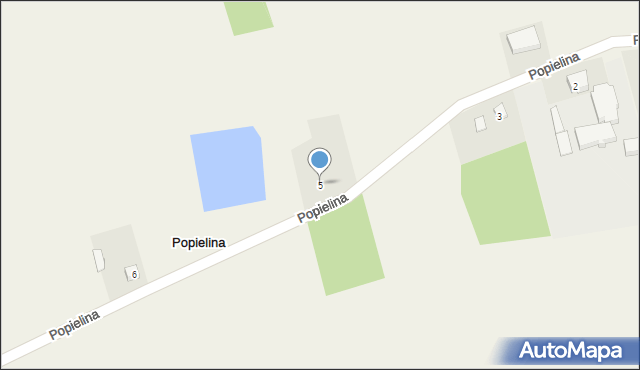 Popielina, Popielina, 5, mapa Popielina