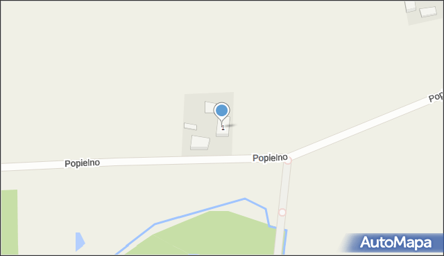 Popielno, Popielno, 1, mapa Popielno