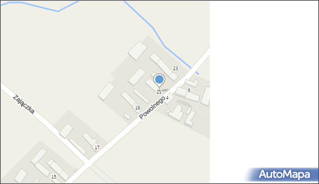 Popielów, Powolnego, 21, mapa Popielów