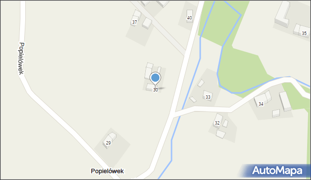 Popielówek, Popielówek, 30, mapa Popielówek