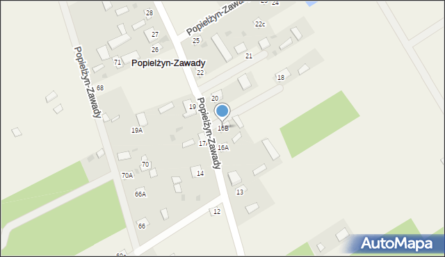 Popielżyn-Zawady, Popielżyn-Zawady, 16B, mapa Popielżyn-Zawady