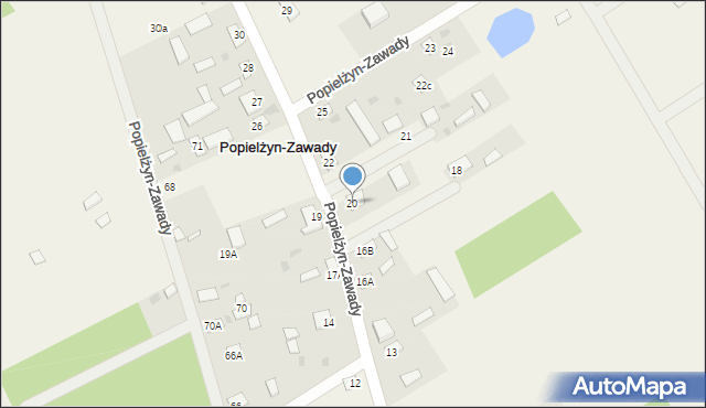 Popielżyn-Zawady, Popielżyn-Zawady, 20, mapa Popielżyn-Zawady