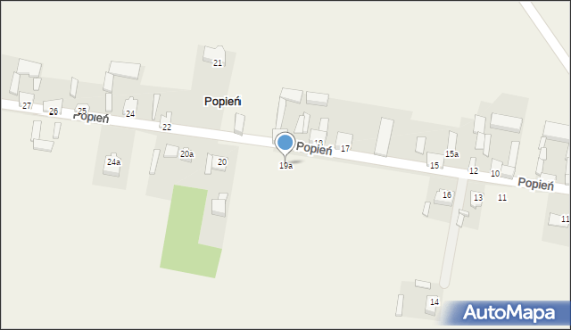 Popień, Popień, 20a, mapa Popień