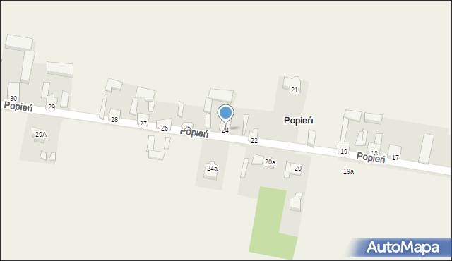 Popień, Popień, 24, mapa Popień