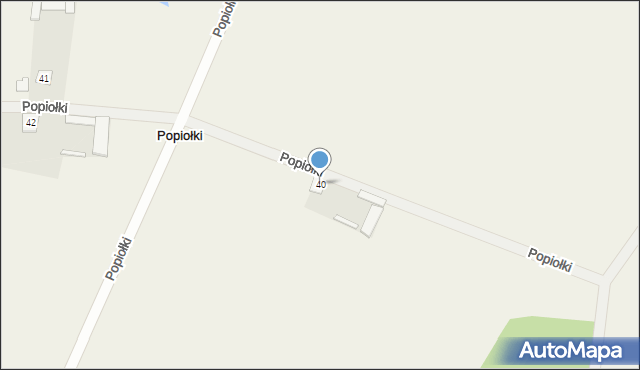 Popiołki, Popiołki, 40, mapa Popiołki