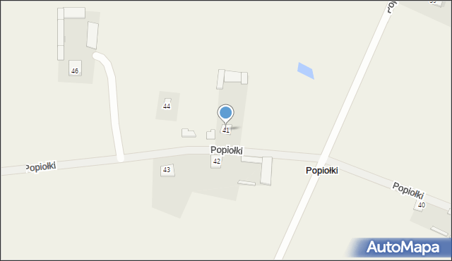 Popiołki, Popiołki, 41, mapa Popiołki