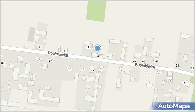 Popiołówka, Popiołówka, 14, mapa Popiołówka