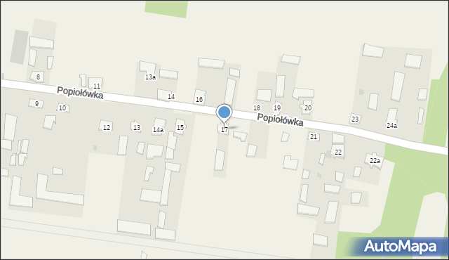 Popiołówka, Popiołówka, 17, mapa Popiołówka