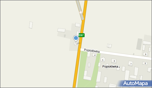 Popiołówka, Popiołówka, 3, mapa Popiołówka