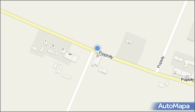 Popioły, Popioły, 10, mapa Popioły