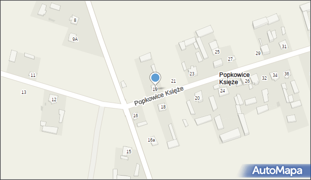 Popkowice Księże, Popkowice Księże, 19, mapa Popkowice Księże