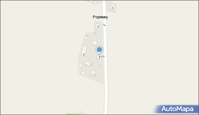 Popławy, Popławy, 6, mapa Popławy