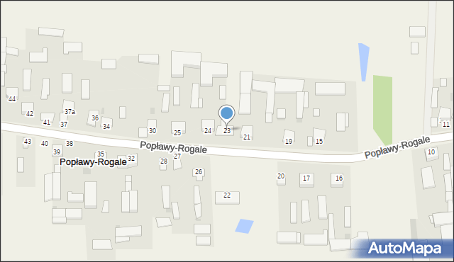 Popławy-Rogale, Popławy-Rogale, 23, mapa Popławy-Rogale