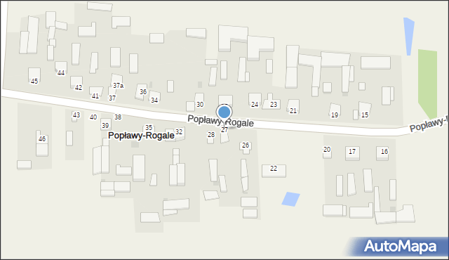 Popławy-Rogale, Popławy-Rogale, 27, mapa Popławy-Rogale