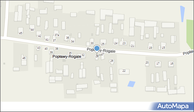 Popławy-Rogale, Popławy-Rogale, 28, mapa Popławy-Rogale