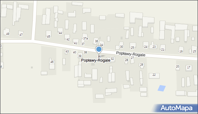 Popławy-Rogale, Popławy-Rogale, 35, mapa Popławy-Rogale