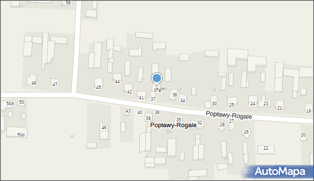 Popławy-Rogale, Popławy-Rogale, 37a, mapa Popławy-Rogale