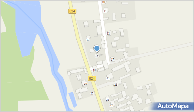 Popów, Popów, 16, mapa Popów