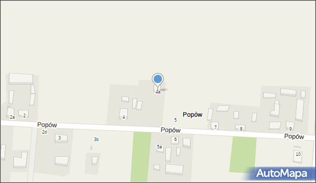 Popów, Popów, 4a, mapa Popów